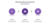 Awesome Business Plan Presentation with Three Nodes Slide