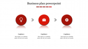 Amazing Business Plan Presentation with Three Nodes Slide