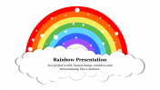 Stunning Rainbow Presentation Template Design Slide