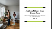 Best National Clean Your Room Day PowerPoint Template