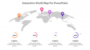 Interactive World Map For PowerPoint Presentation Slide