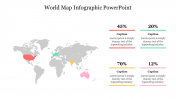 Best World Map Infographic PowerPoint Presentation Slide
