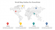 Best World Map Outline For PowerPoint Presentation