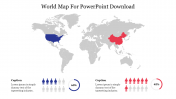 Editable World Map For PowerPoint Download Slide