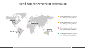 Innovative World Map For PowerPoint Presentation Slide