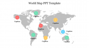 Innovative World Map PPT Template Presentation Slide