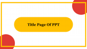 Sample Of Title Page Of PPT Presentation Template