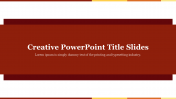 Creative PowerPoint Title Slides For Presentation
