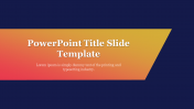 Sample PowerPoint Title Slide Template For Presentation