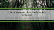 Creative PowerPoint Templates Forest Presentation Slide