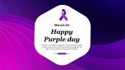 Best Purple Day PowerPoint Template For Presentation