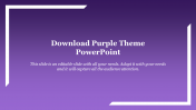 Download Purple Theme PowerPoint For Presentation Slide