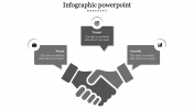  Handshake Infographic Presentation With Grey Shade