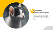Cute Cat Themed PowerPoint Template For Presentation