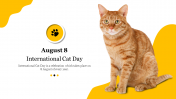 Editable International Cat Day PowerPoint Template