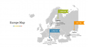 Example Of Europe Map For PowerPoint Presentation