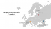 Free - Adaptable Europe Map PowerPoint Download Slide