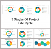 5 Stages Of Project Life Cycle PPT And Google Slides Themes
