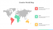 Creative World Map PowerPoint Presentation Slide