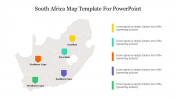 South Africa Map Template For PowerPoint Presentation Slide