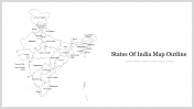 States Of India Map Outline PowerPoint and Google Slides