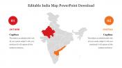 Free - Editable India Map PowerPoint Free Download Google Slides