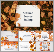 Autumn Leaves Falling Background Google Slides Templates