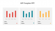 KPI Template PPT Presentation Slide With Bar Chart