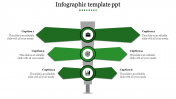 Use Infographic Template PPT With Green Color Slide