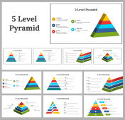 Creative Blank 5 Level Pyramid PowerPoint And Google Slides