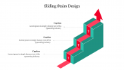 Stunning Sliding Stairs Design PowerPoint Template