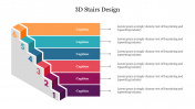 3D Stairs Design PowerPoint Presentation Template
