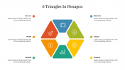 6 Triangles In Hexagon PowerPoint Presentation Template