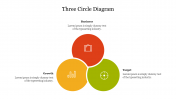 Multicolor Three Circle Diagram For PPT Presentation
