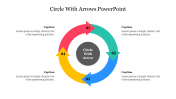 Editable Circle With Arrows PowerPoint Presentation Template