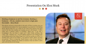 Best Presentation On Elon Musk Template Slide Design