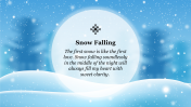 Snow Falling PowerPoint Background Template & Google Slides