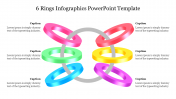 3D 6 Rings Infographics PowerPoint Template Presentation