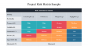 Editable Project Risk Matrix Sample Presentation Template