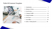Editable Table Of Contents Template For Presentation
