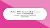 Creative Pink Color Slides Presentation Template