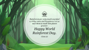 Best World Rainforest Day PowerPoint Presentation Template