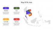 Colorful Map Of Se Asia Presentation Slides Design