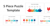 5 Piece Puzzle PowerPoint And Google Slides Templates