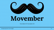 Movember PowerPoint for Presentation and Google Slides