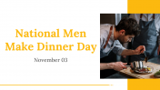 Editable National Men Make Dinner Day For Presentation