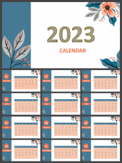 Calendar 2023 PowerPoint And Google Slides Templates