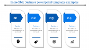 Use Business PowerPoint Templates In Blue Color Slide