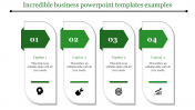 Effective Business PowerPoint Templates In Green Color