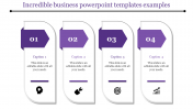 Stunning Business PowerPoint Templates In Purple Color